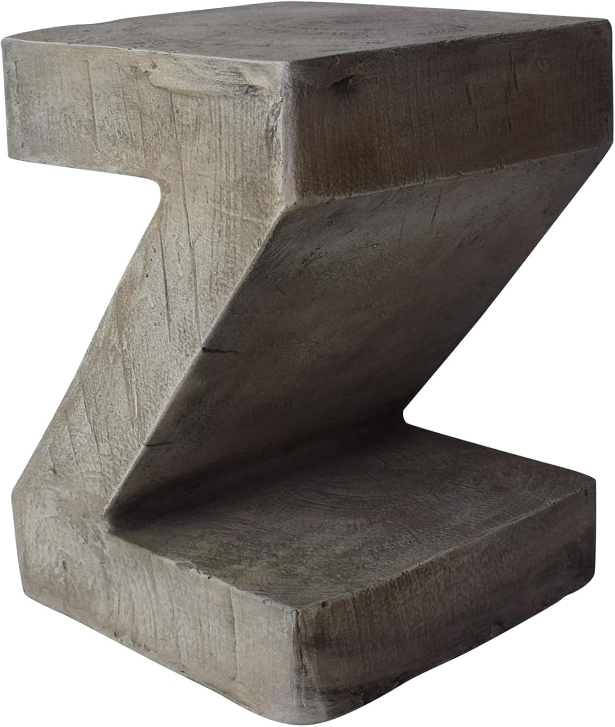 Jingle Light Gray Z-Shaped Concrete Outdoor Accent Table