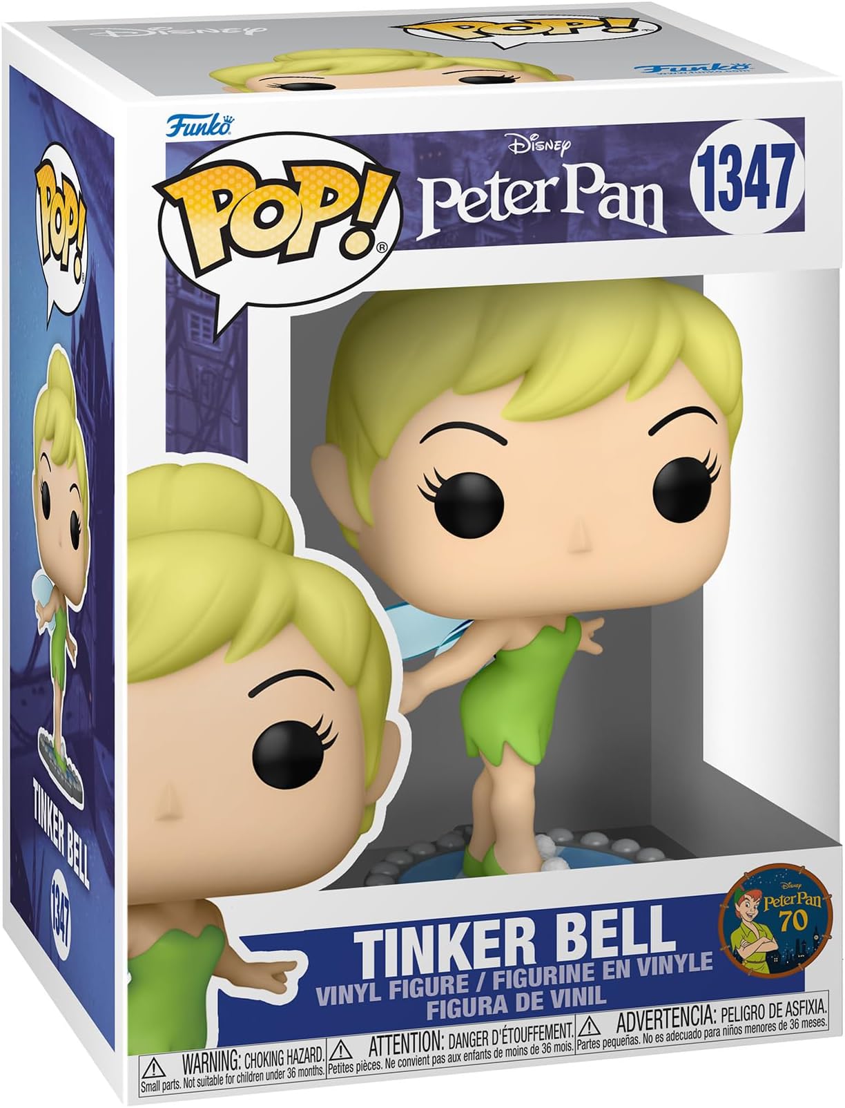 Funko Pop! Disney: Peter Pan 70th - Tinker Bell - Tink on Mirror - Collectable Vinyl Figure - Gift Idea - Official Merchandise - Toys for Kids & Adults - Movies Fans - Model Figure for Collectors