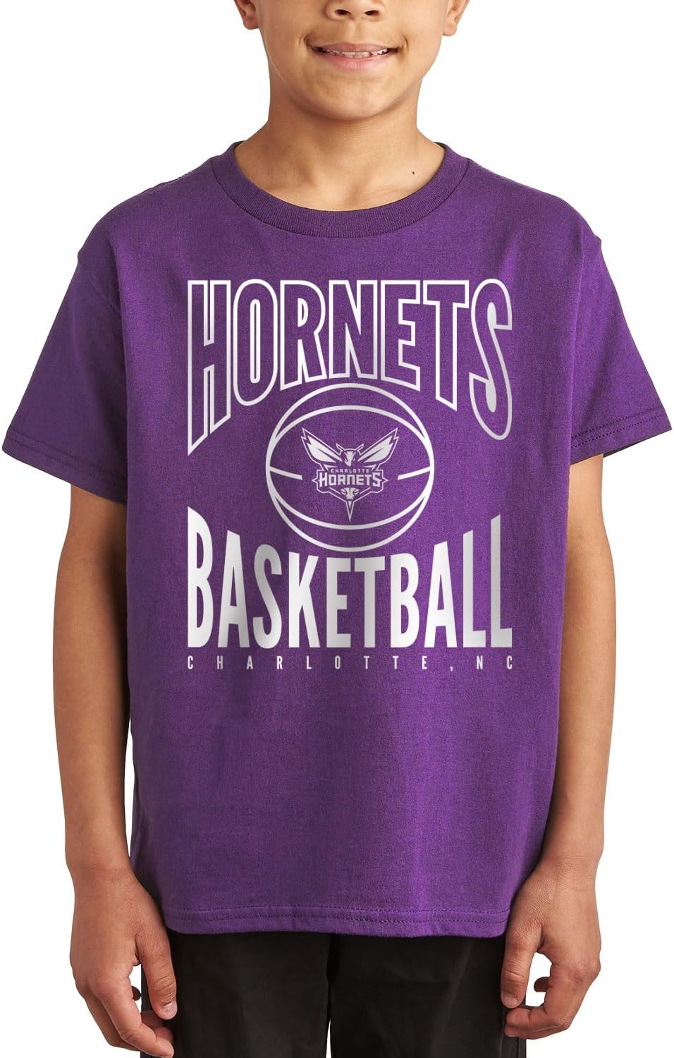 (X-Large) Junk Food NBA - Team Basketball - Officially Licensed Youth Short Sleeve Fan Tee for Boys and Girls Charlotte Hornets X-Large Purple