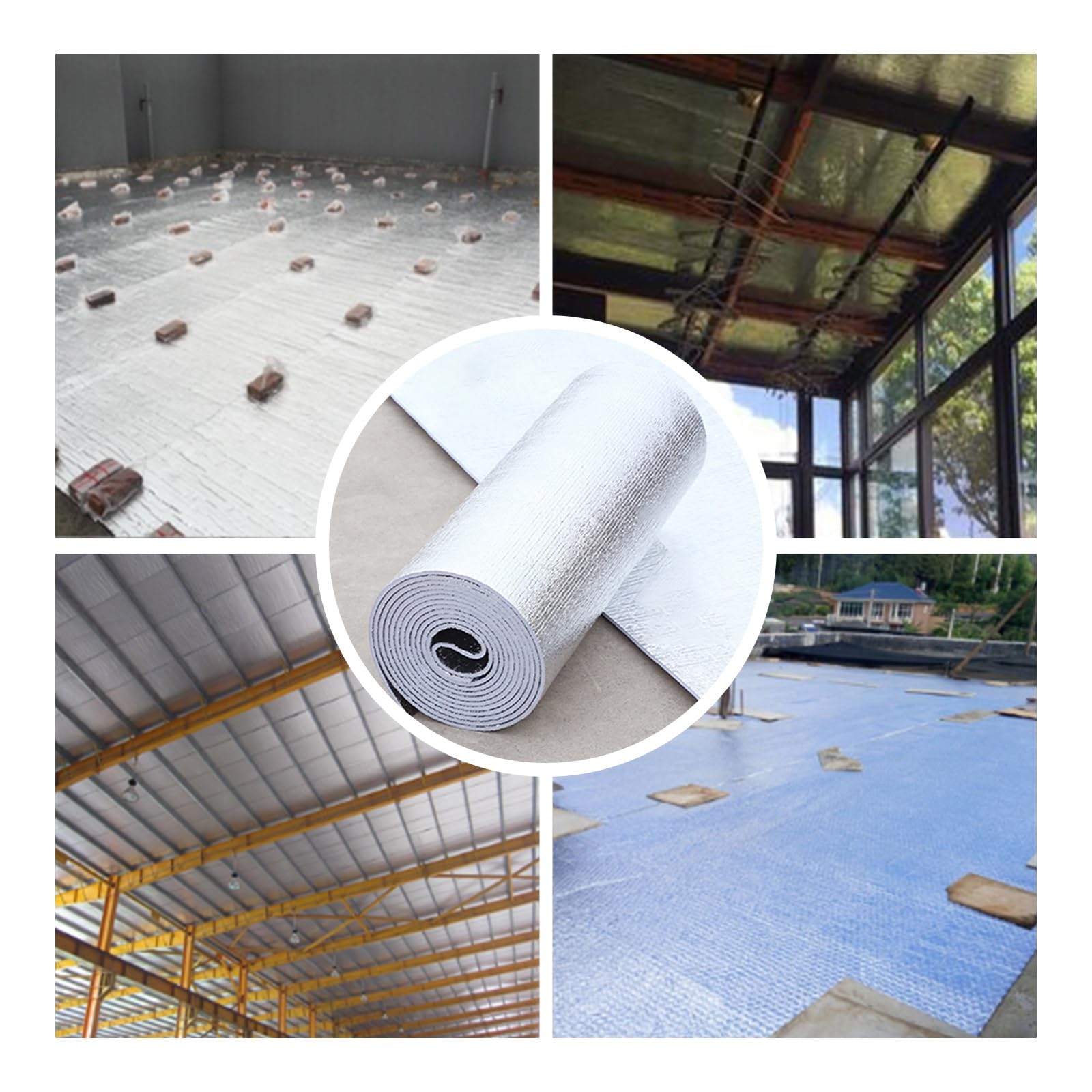 Isolamento Dietro Il Radiatore，Pannelli Riflettenti Termosifoni Rotolo，Facile Da Installare, Adatto Per Tetti, Bagni, Tatami, Uso Residenziale E Commerciale.(400CM/157.5IN,0.5CM/0.2IN)