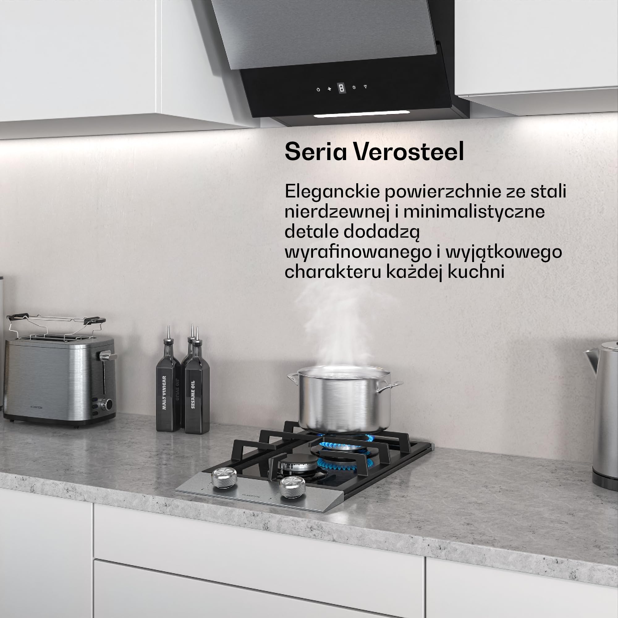 Klarstein Verosteel Płyta Gazowa 2 Palniki 30cm Srebrny