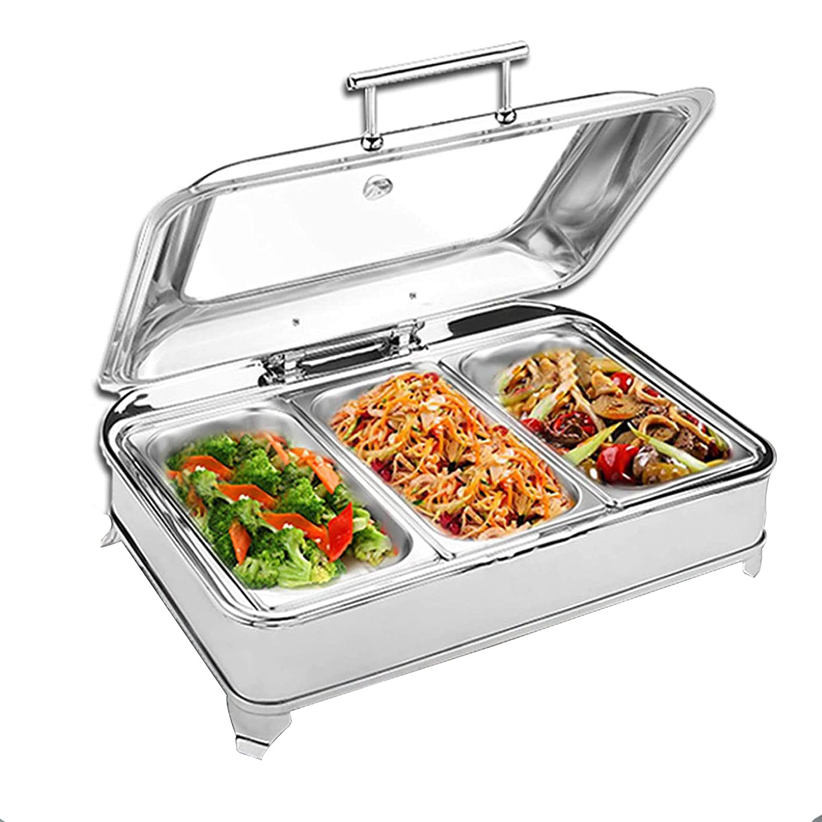 Aprilhp Food Warmers for Parties Buffets Electric, Stainless Steel