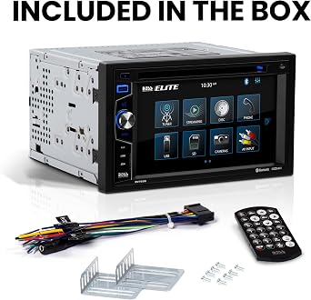 BOSS Audio Systems Elite BV755B Car Stereo System - 6.2 Inch Double Din Touchscreen, Bluetooth Head Unit, AM/FM Radio Receiver, CD Player, USB, SD, Aux In, Hook Up To Amplifier