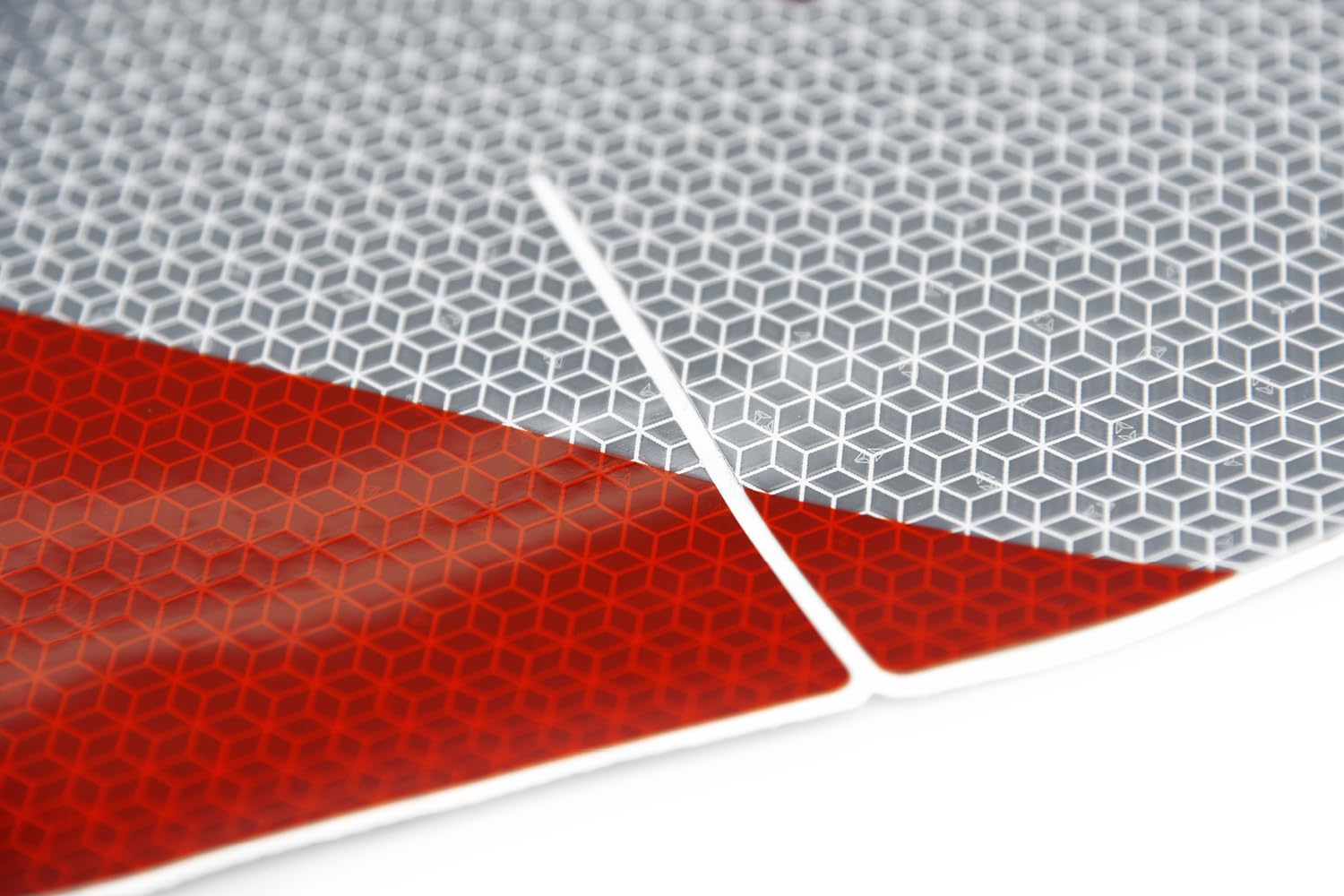reflecto Kfz-Warnmarkierung passgenau für VW New Transporter Baujahr ab 01-2025 - rot-weiß, selbstklebend - aus Orafol ORALITE 5921M Reflexfolie - gemäß DIN 30710 (Komplettsatz, mit Heckklappe)