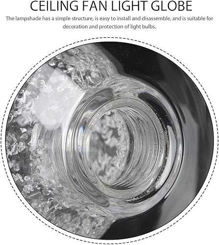Miniatura 4 de Kichvoe Sombra de globo de vidrio redonda cubierta de lámpara de esfera de vidrio soplado a mano Pantalla de lámpara G9 reemplazo para techo