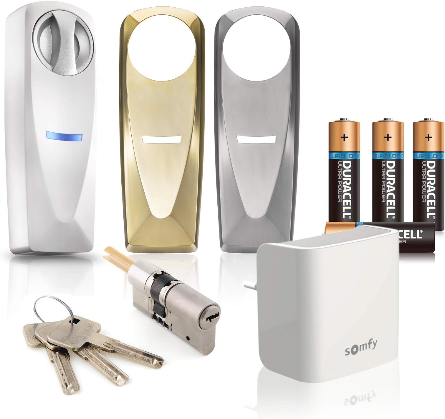 SOMFY - Connected Doorlock | Control Your Lock With Your Smart Phone | Easy To Install | Tamper-proof | Badge Reader for Connected Doorlock | Internet Gateway | Bluetooth Technology | Incl. Phone App