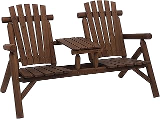 29 Exterior Wall Decor Ideas Using Metal Art 54 Outsunny 2-Seat Wooden Adirondack Chair, Patio Bench with Table, Outdoor...