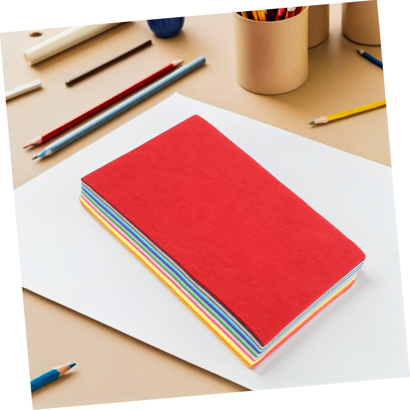 VILLCASE 80 Stück Teiliges DIY Bastelfilz Farben Filzstoff Rechtecke Weicher Filz für Nähen Patchwork Dekoration Vorgefertigte Vielseitige Bastelmaterialien