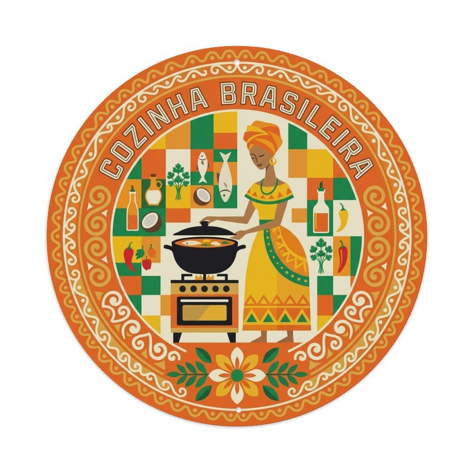Brazilian Cuisine Culinary Travel Food Moqueca Metal Tin Sign
