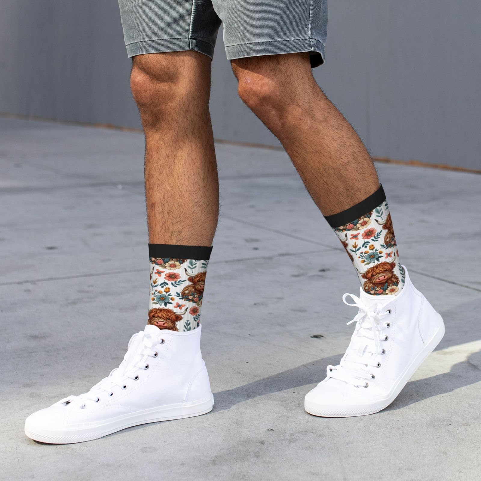 Calcetines de media pantorrilla, informales, divertidos, para mujeres, hombres, adolescentes, regalo (impresión 3D)