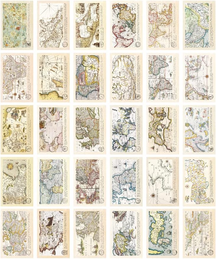 Set Di 30 Cartoline Vintage ZPPLD - Stile Antico Edificio, 10.2x14.2cm, Per Decorazione O Collezione - Foto 10