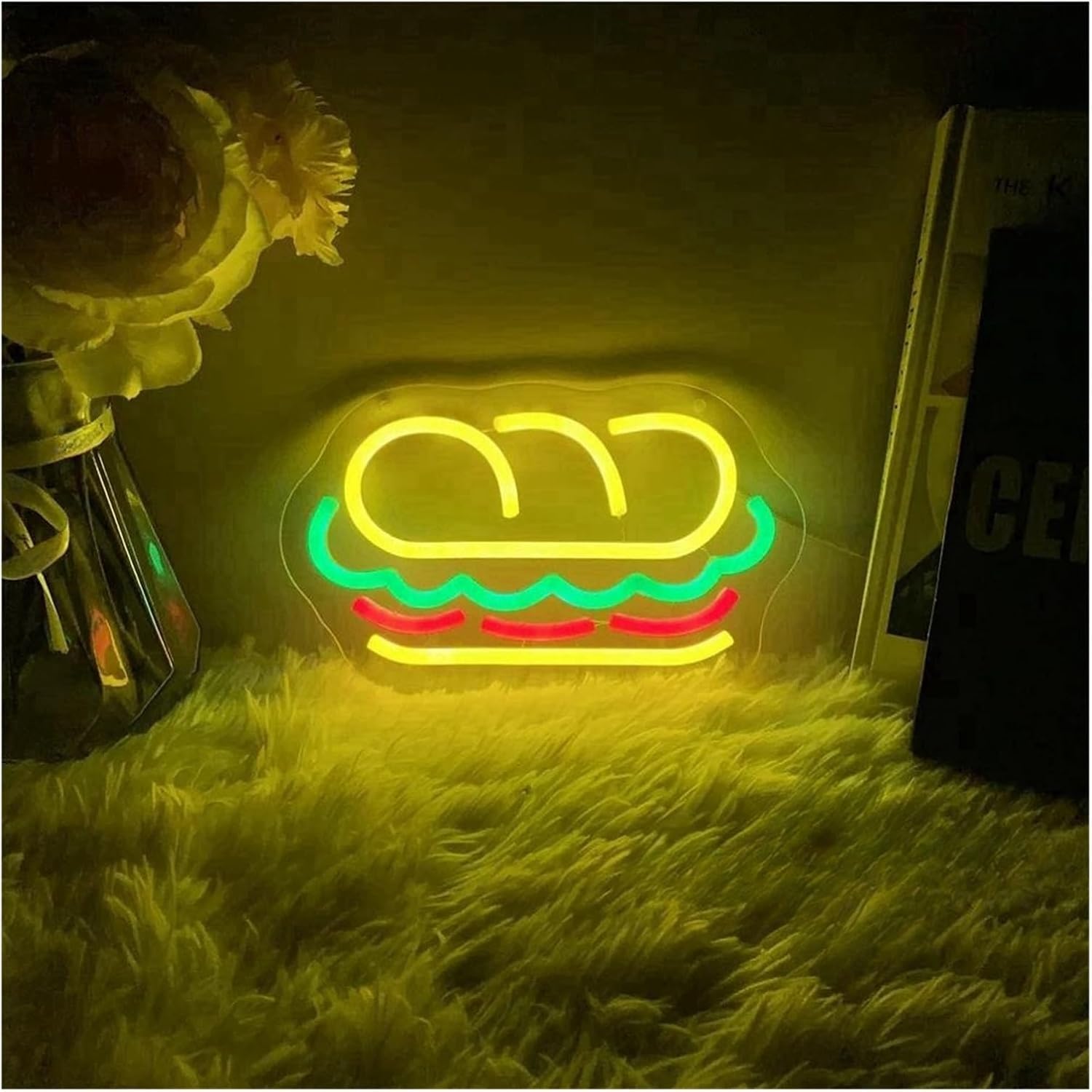Insegna luminosa al neon Per insegne al Per neon a Per LED, sandwich, luci Per regolabili adatte per decorazioni murali di Amburgo alimentate(15cmx25cm)