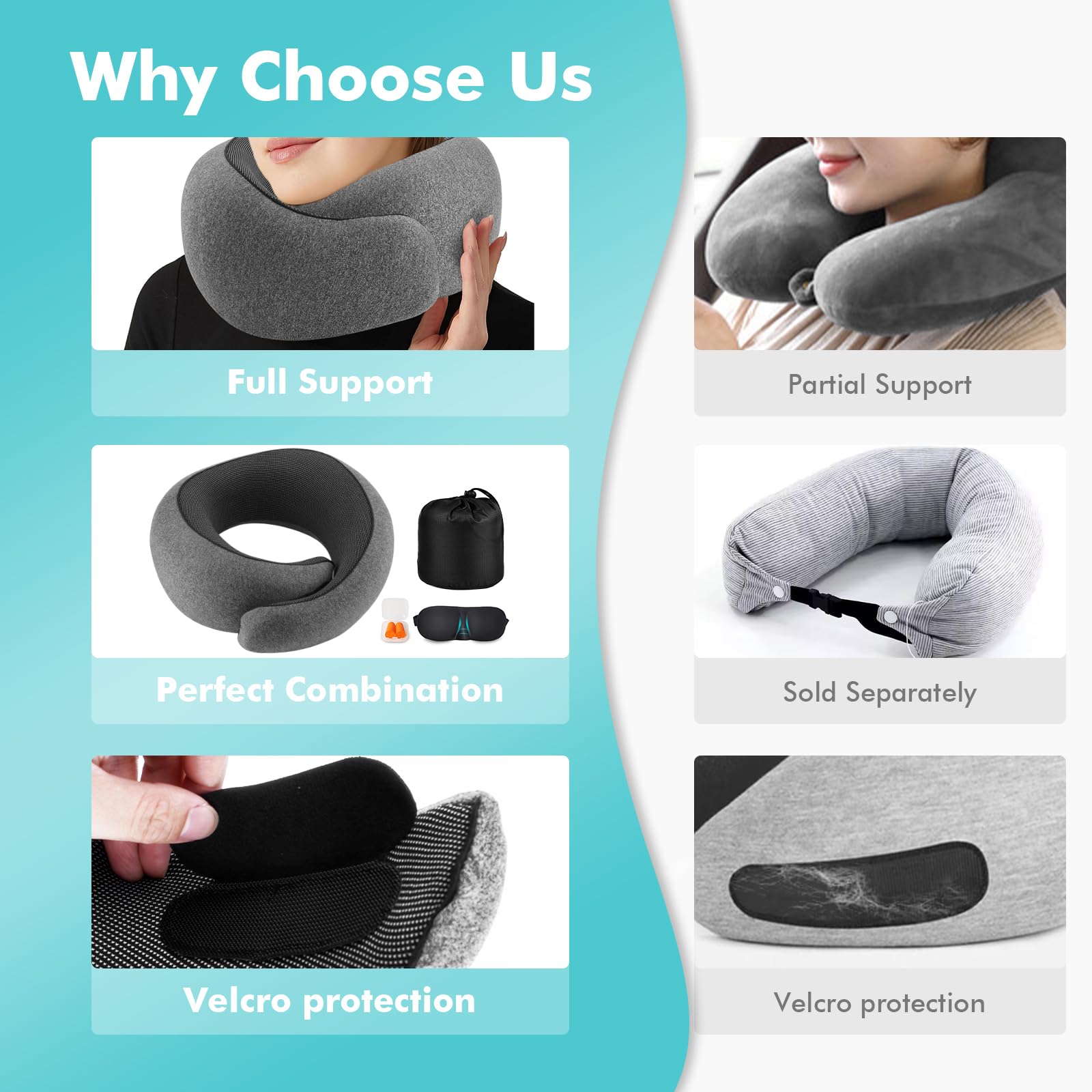 Sac De Transport Pour Coussin De Voyage – Étui étanche Avec Cordon, Pour Avion, Train, Bureau