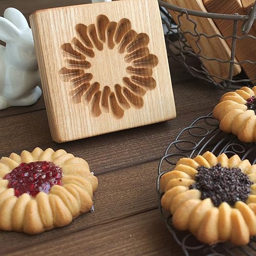 Molde de madera para galletas para galletas, molde para hornear 3D, herramienta de decoración de manualidades en relieve, adecuado para Halloween,