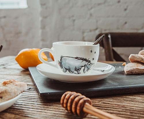 Miniatura 7 de Disney Winnie the Pooh Bone China Juego de taza de té y platillo de 4 piezas  Fiesta de té con café, expreso, moca