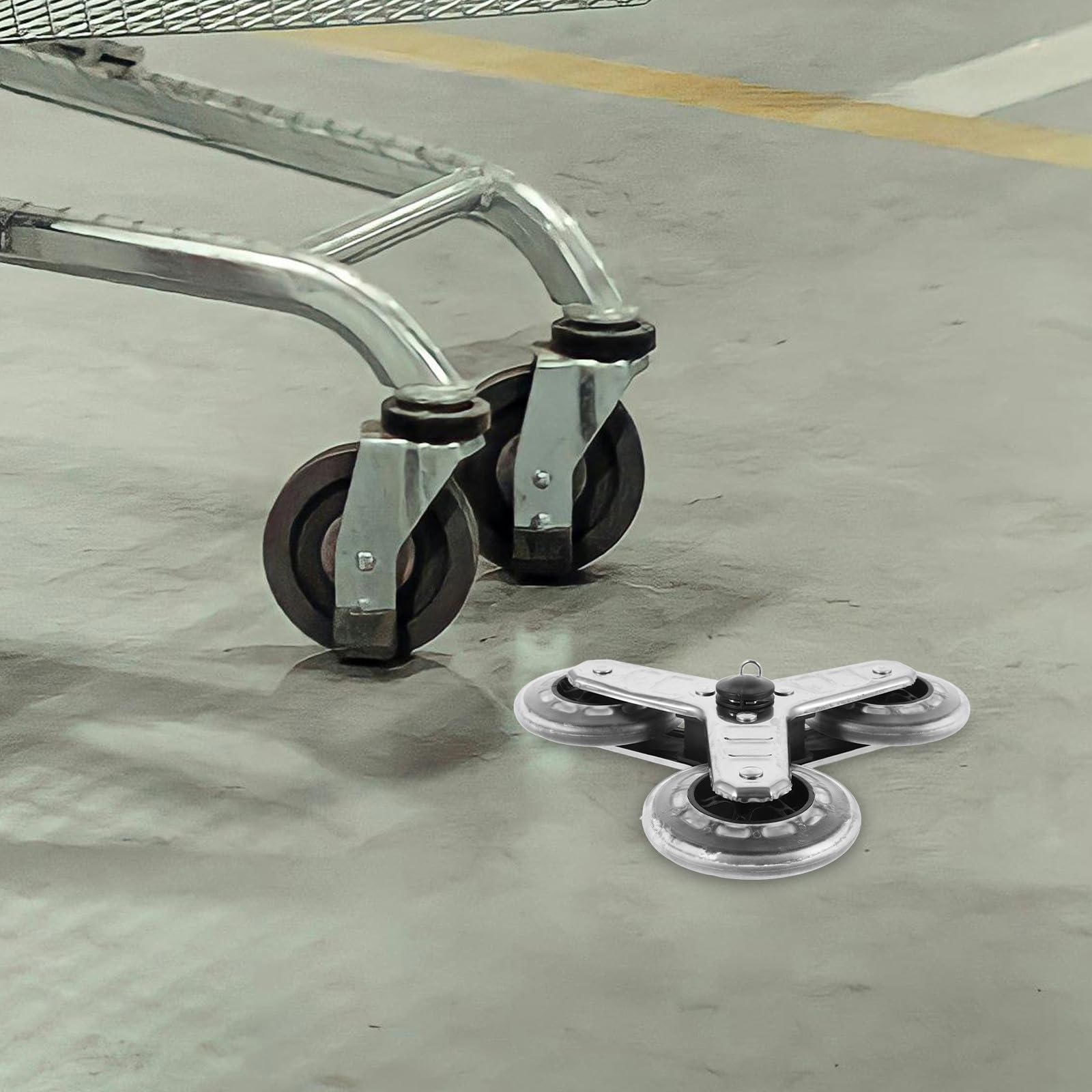 TOYANDONA Ruote Triangolari per Carrelli in Metallo Inossidabile 2 Pezzi Capacità Salita Scale e Movimento Regolare per Carrello per Acquisti e Giardino