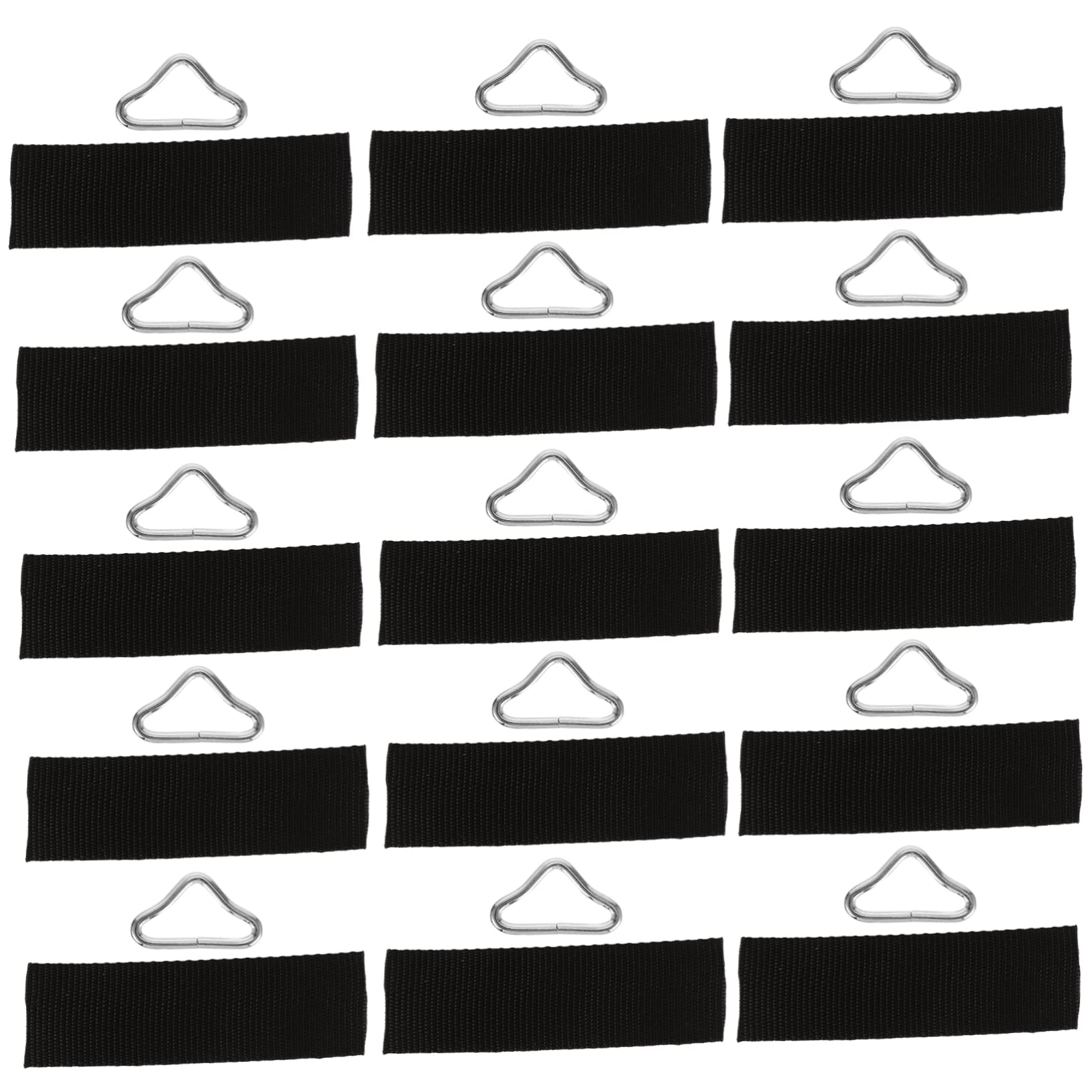 GANAZONO 30Pcs Triangle Ring Buckles for Trampoline Replacement Heavy Duty Mesh Cloth Fixing Rings Galvanized Accessories for Trampoline Mats and Jumping Cloths