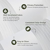 Vista 5 de FOIRESOFT Persianas y persianas enrollables estándar de cebra sin cordones básicas, blancas, 30 pulgadas de ancho x 72 pulgadas de alto de doble