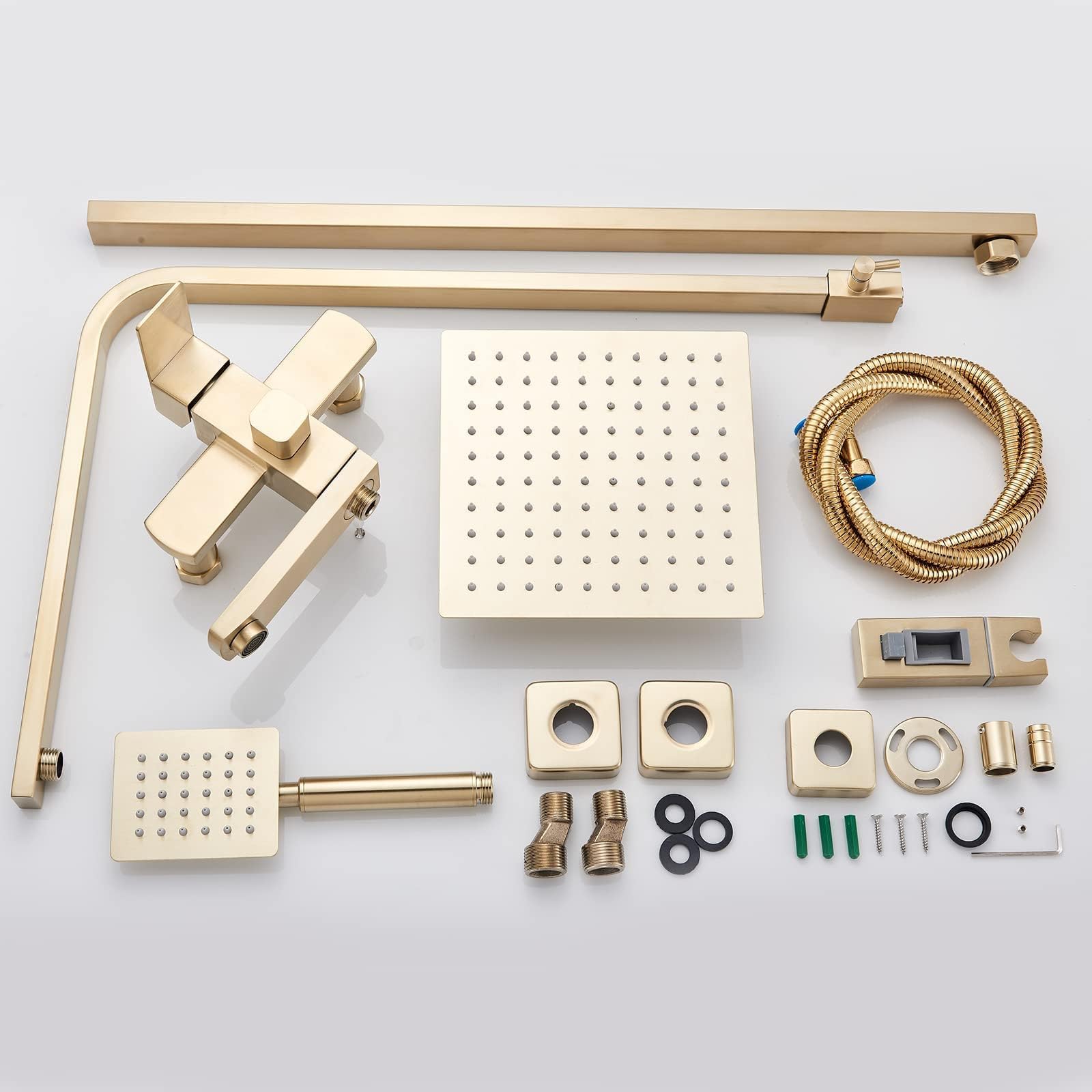 Columna de ducha dore sistema de ducha estante ducha set kit de ducha de pared sólido ducha empotrable dorado