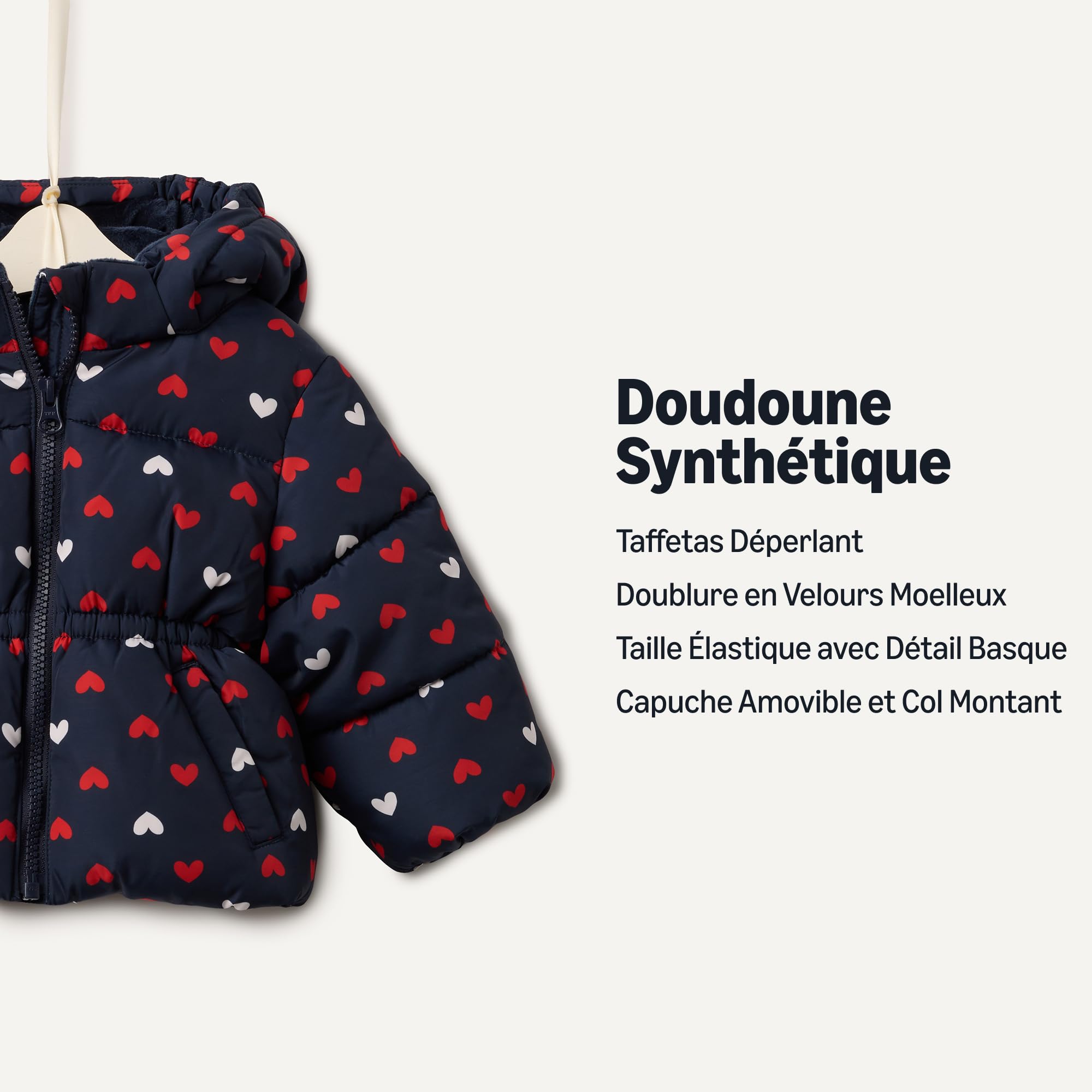 Amazon Essentials Fille Doudoune à Capuche Déperlante
