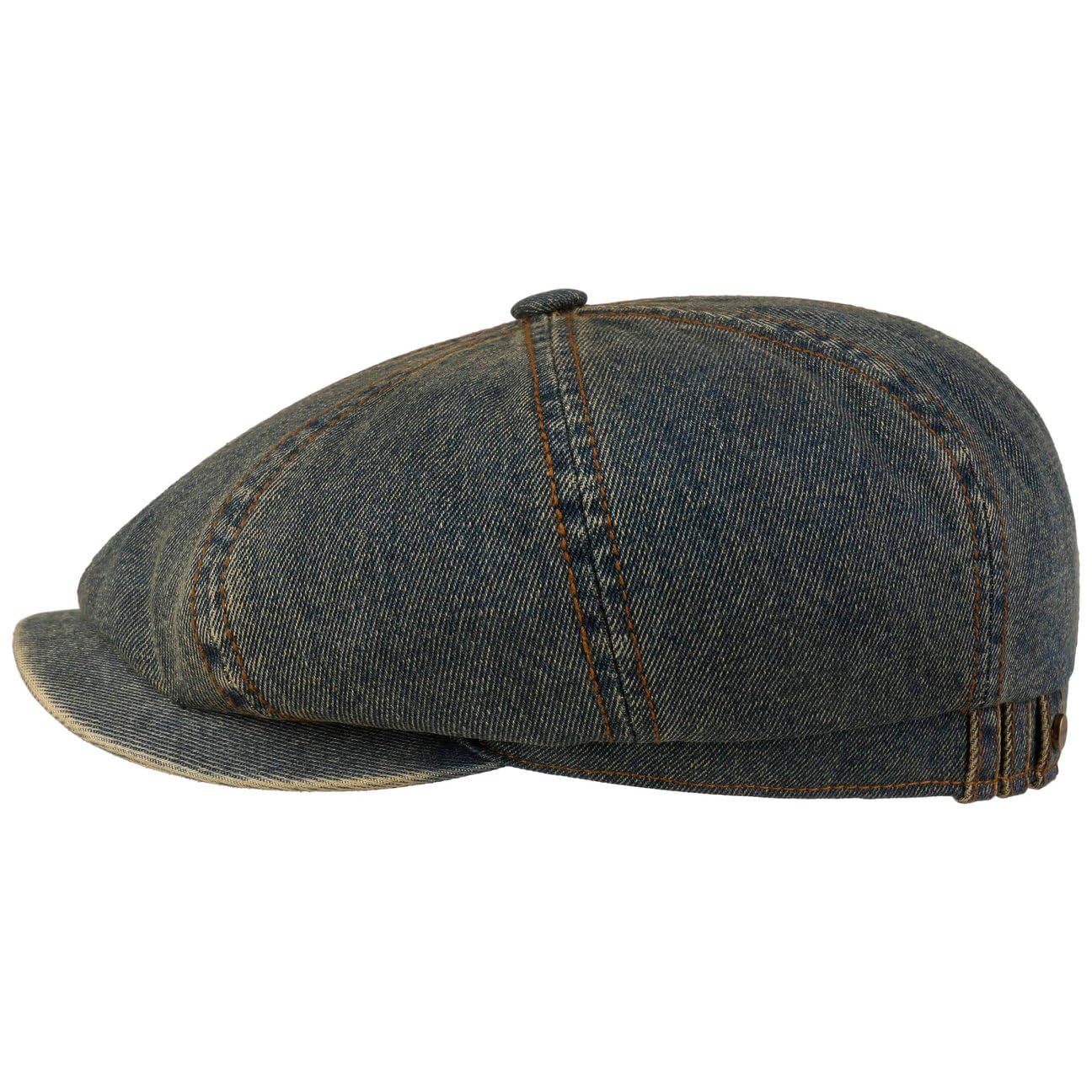 Stetson Hatteras Gorra Newsboy Estilo Denim Lavado Hombre Otono Invierno