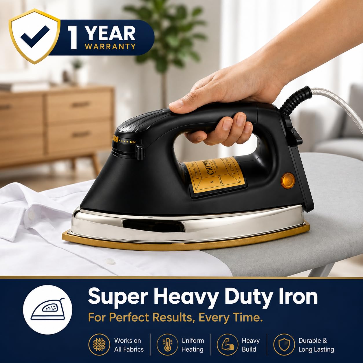 Crixon 1.5KG Iron - Wrinkle-Free Clothes! -2 Crixon 1.5KG Iron - Wrinkle-Free Clothes! -2