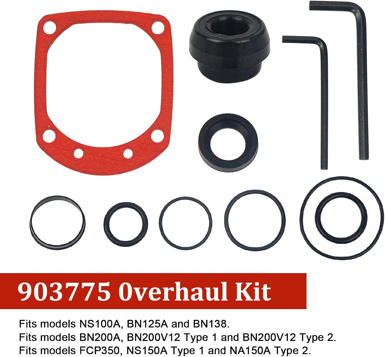 903775 Overhaul Kit For Porter Cable Brad Nailers BN125A BN138 BN200A BN200V12 NA150A Rebuild Kit and Stapler Repait Kit