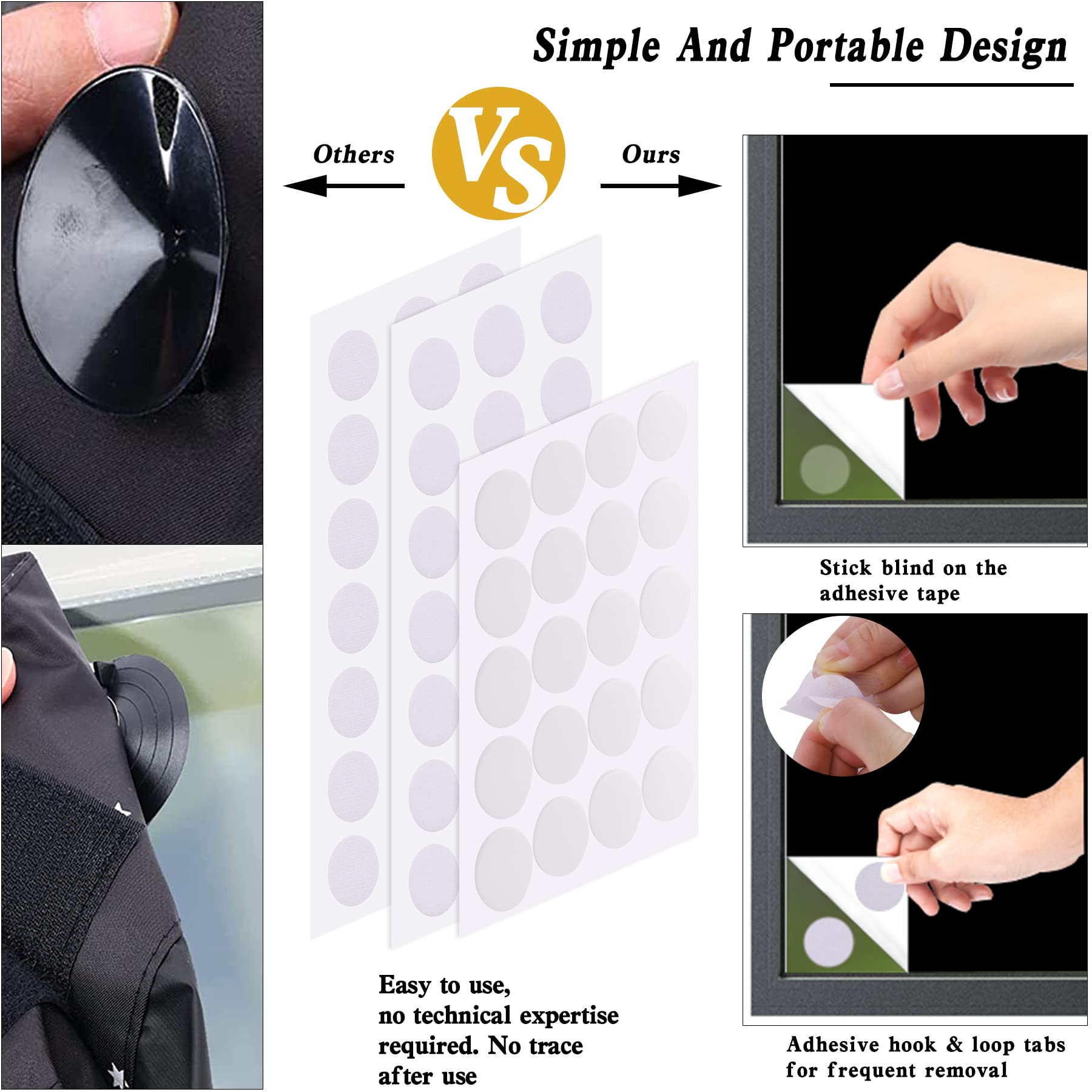 FEQO Tenda Oscurante Portatile 100x150 cm Tende Oscuranti per Interni Viaggio Finestra Temporanea per Camera da Letto