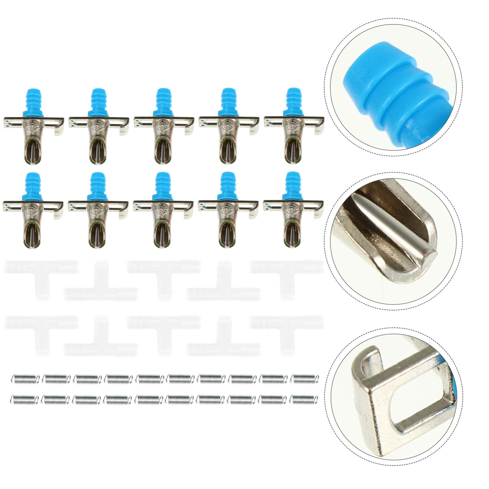 BESTonZON 10Pcs Automatic Rabbit Water Feeder Dual Spring Design Drinking Bowls for Rabbits Ferrets and Animals Easy to Install Cages Convenient Water Dispenser