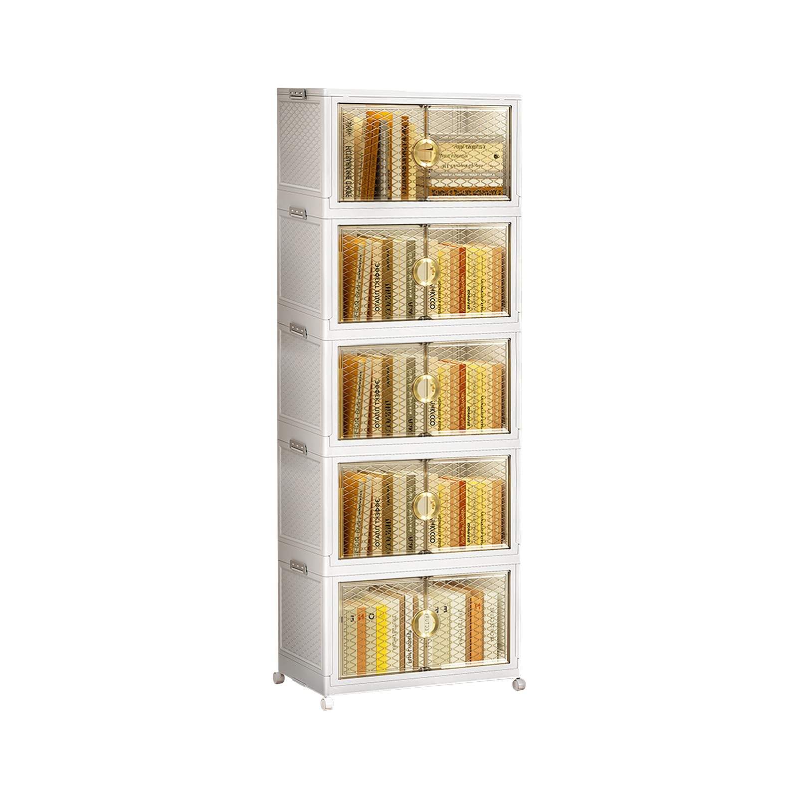 Ergocar Caja de Almacenamiento Plegable, Apertura Doble, Alta Capacidad Cajas de Almacenamiento de Plástico, Cajas de Almacenamiento Apilables con Tapas, para Dormitorios, Salas de Estar