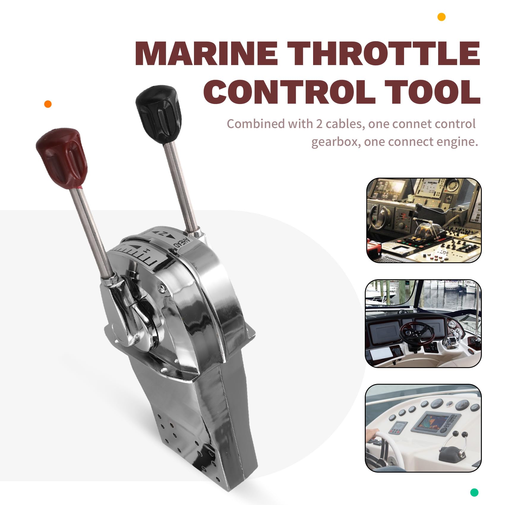 Controllo Motore A Motore A Doppia Leva del Motore Monte Marine Controllo Marine Leva