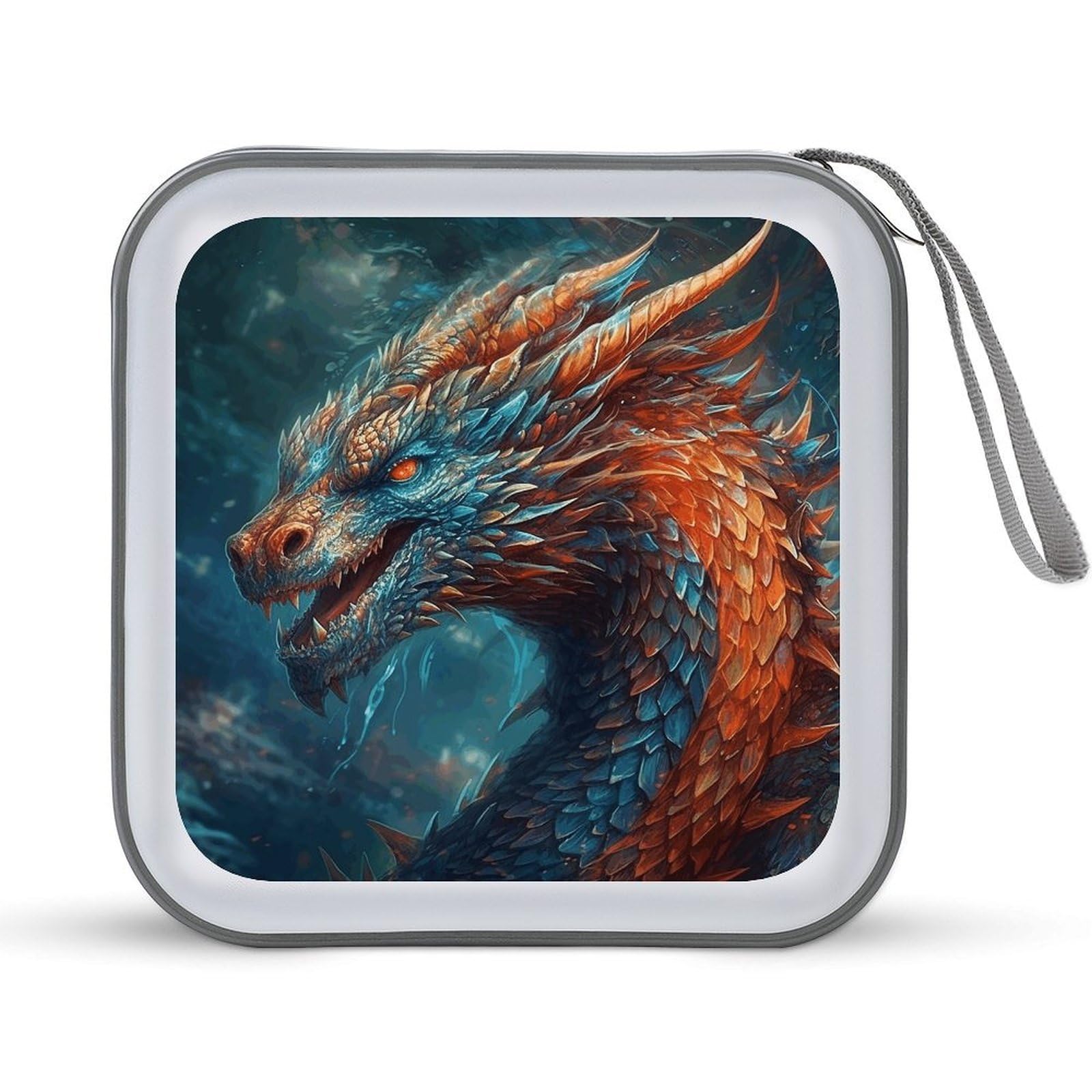 Funda para CD portátil Dragon Art para viajes en coche con 40 DVD