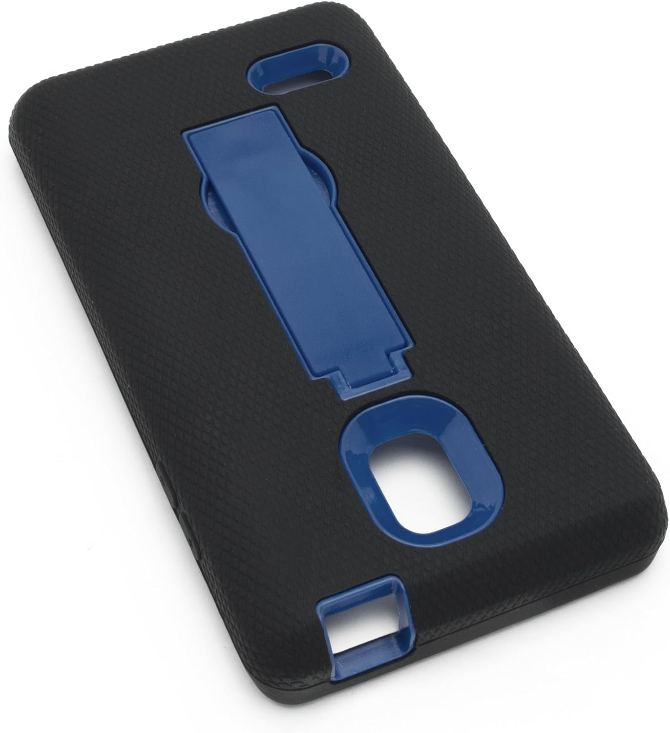 Double Layer Kickstand Hard Hybrid Gel Case Cover for T-Mobile LG Optimus L9 P769 (Blue)