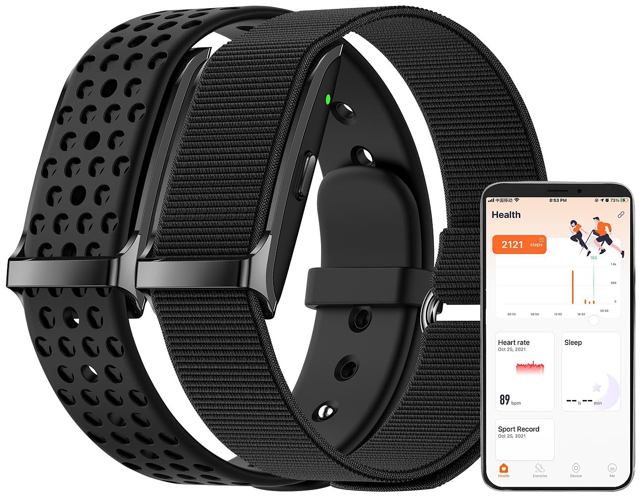 Newgen Medicals Smart Band: Smartes Fitnesstracker-Armband mit App, 150 mAh, bis 20 Tage, IP68 (Fitnesstracker ohne Display, Schrittzähler Armband unauffällig, Gadget)