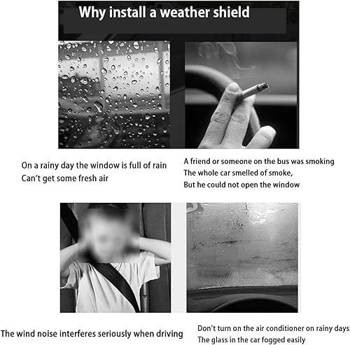 Miniatura 3 de YACHN Deflectores de viento para Fortuner 2015 2016 2017 2018 2019 2020 2021 deflectores de ventana lateral