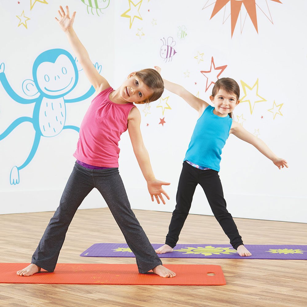 Merrithew Tapis de yoga et d'exercice pour enfants Motif chien Violet 4 mm