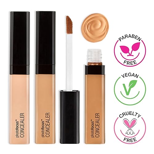 Miniatura 4 de Wet n Wild Corrector de enfoque fotográfico, marfil claro, debajo de los ojos, maquillaje, imperfecciones, cobertura completa, ligero (paquete de 2)