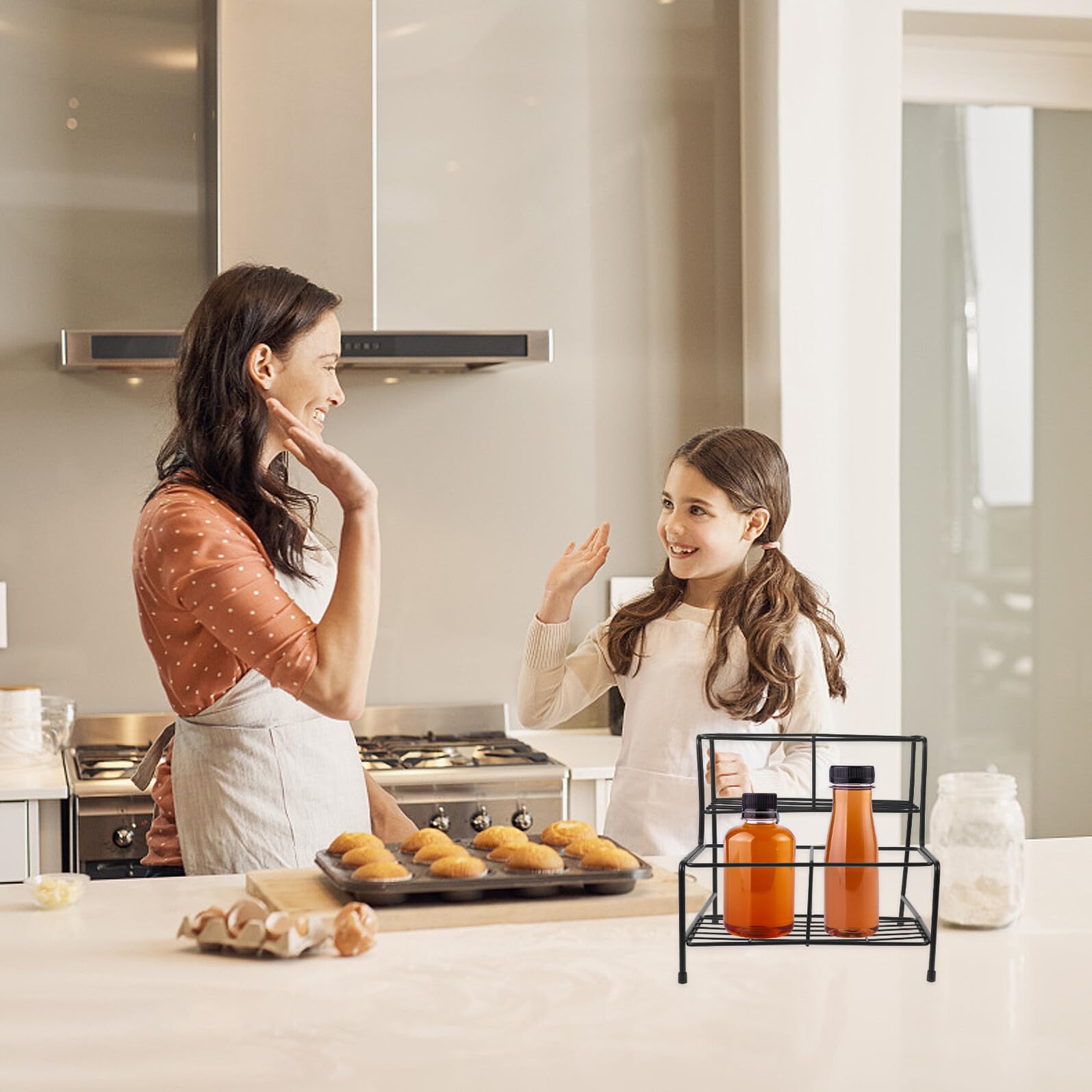 Porte-sirop en Fer Noir, Présentoir Multi-usages pour Table et Magasin