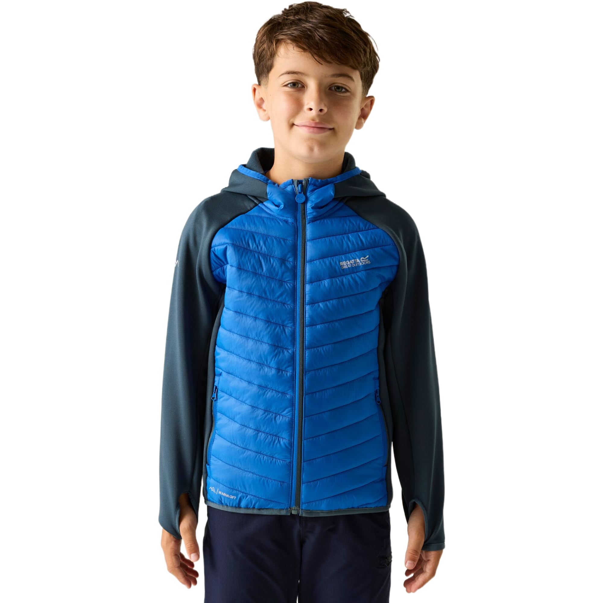 Regatta Boys Andreson Hybrid Jacket, Blue, Size 3-4 Years