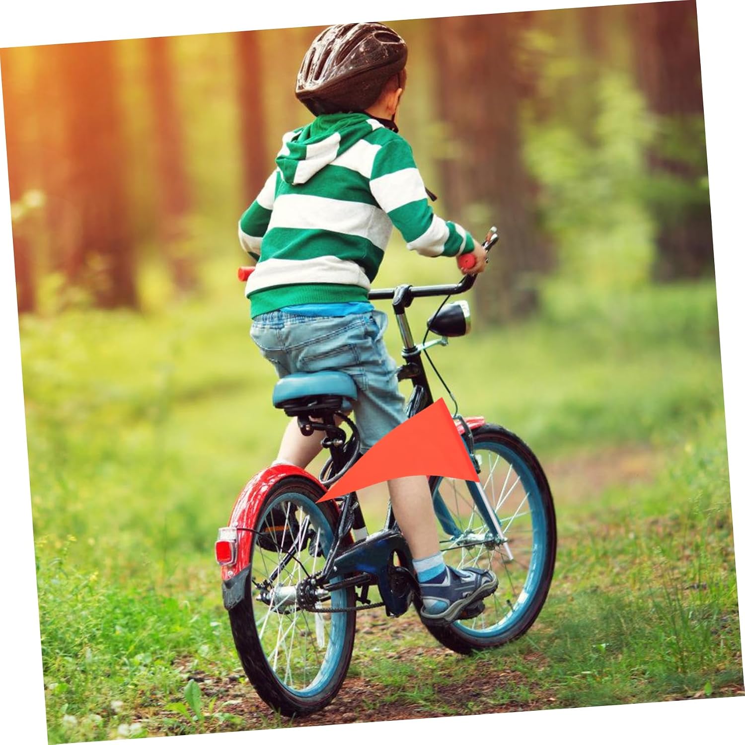 ORFOFE 4Pcs Tear Resistant Bicycle Safety Flags High Visibility Bike Flags for Easy to Install Durable for Cycling Accessories and Off Road Vehicles