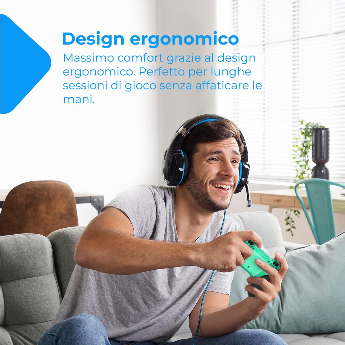 NK Telecomando Switch Wireless - 2/Lite/OLED con funzione Wake, Bluetooth, 6 assi, funzione Turbo, Vibrazione, LED Indicatori - Blu