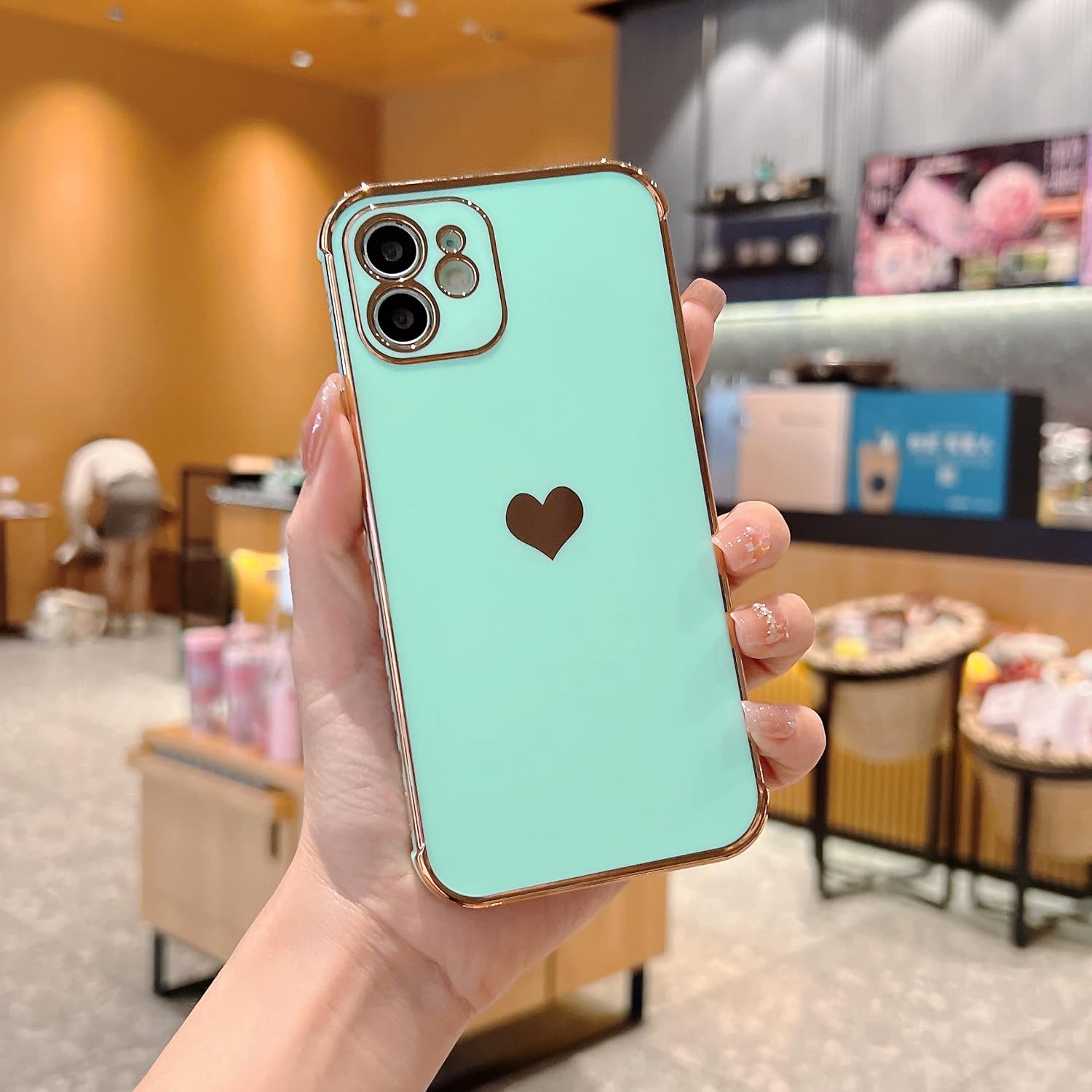 Raylon Designed for iPhone 11 Case, Screen Protector Slim Fit Shockproof Cover for iPhone 11 Case 6.1 Inch Green