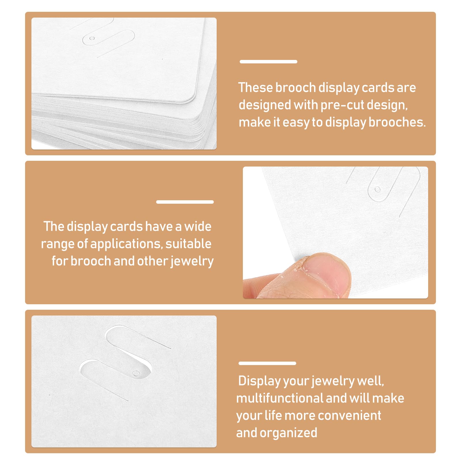 Lot De 120 Cartes De Présentation En Papier Kraft Pour Pinces à Cheveux, Accessoires Pour Cheveux