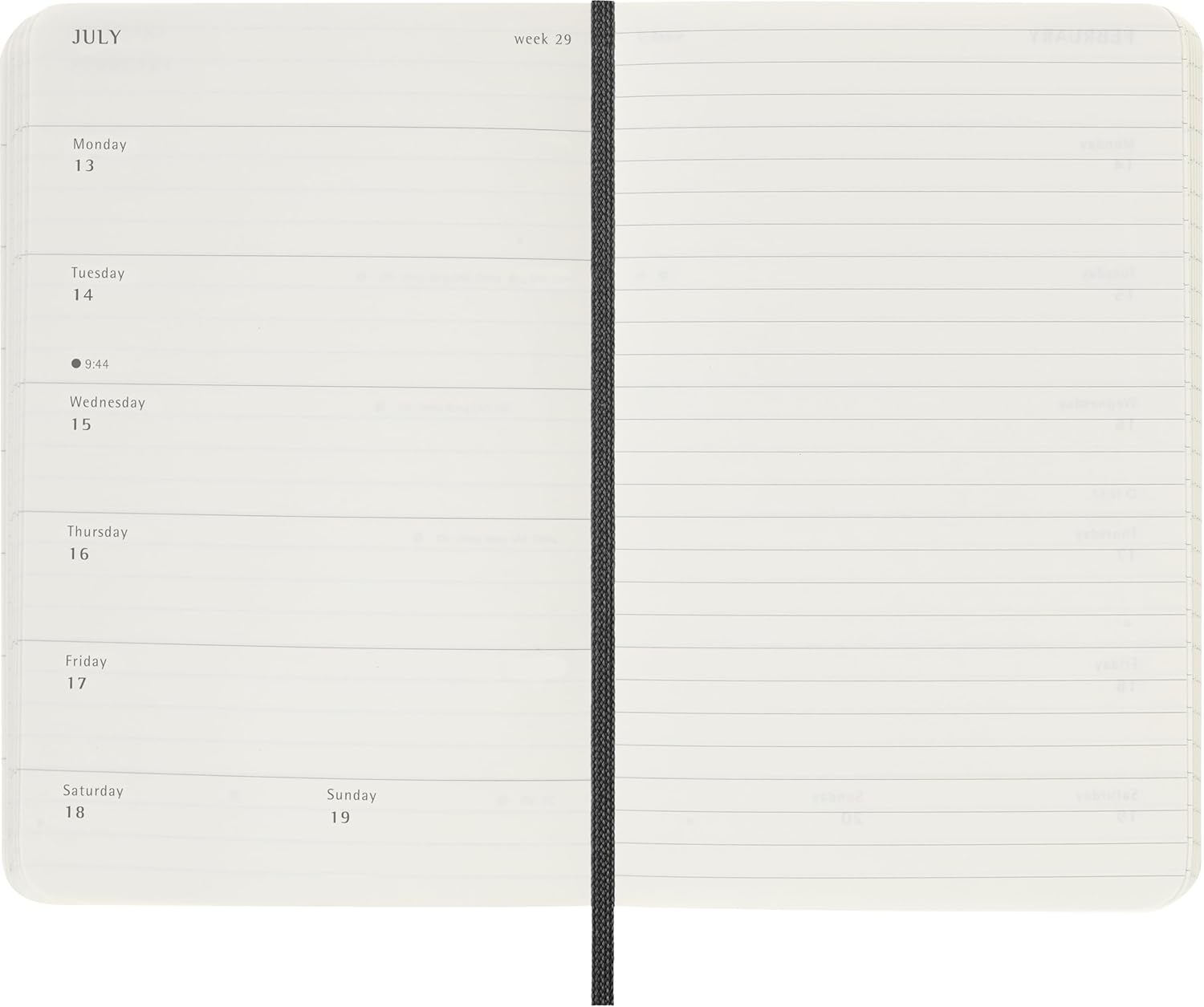 Moleskine Classic 12 Month 2026 Weekly Planner, Soft Cover, Pocket (3.5" x 5.5"), Black, 144 pages