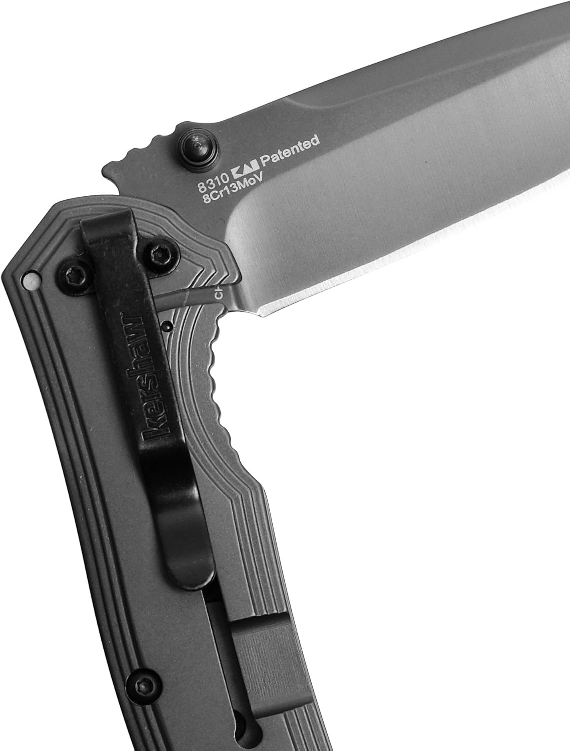 Kershaw Fringe Pocket Knife, 3-inch 8Cr13MoV Steel Blade with Gray Titanium Carbo-Nitride Coating, Carbon-Fiber Insert; SpeedSafe Assisted Opening, 8310 : Tools & Home Improvement