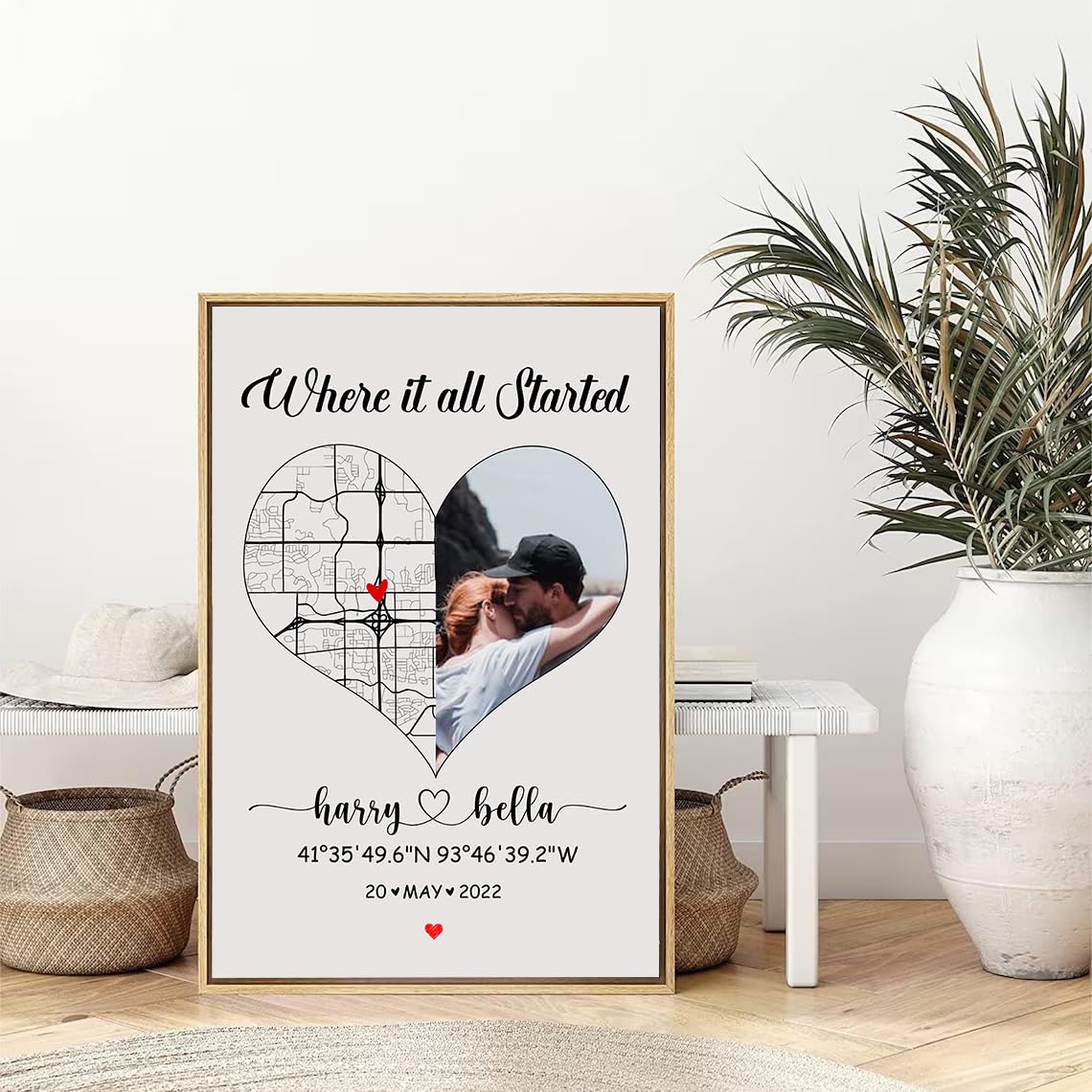 Where It All Began Custom Photo Canvas Poster Diy Wooden Frame Perfect ...