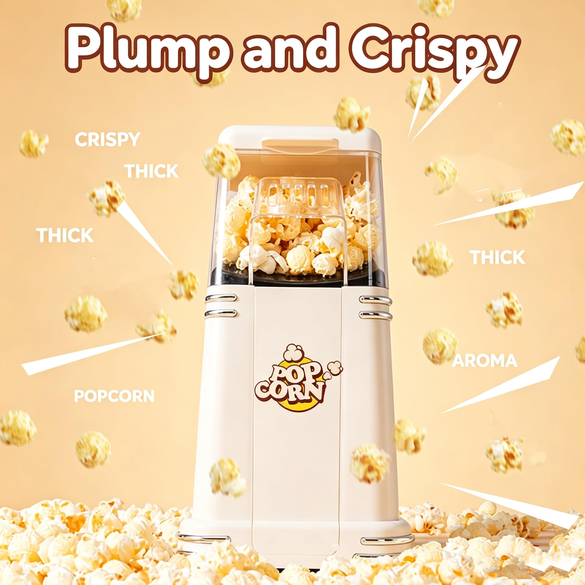 Macchina Per Popcorn Da 1200 W, Macchina Per Popcorn Ad Aria Calda
