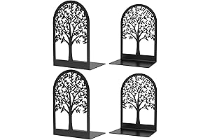 Tree Bookends for Shelves, Book Ends for Heavy Books