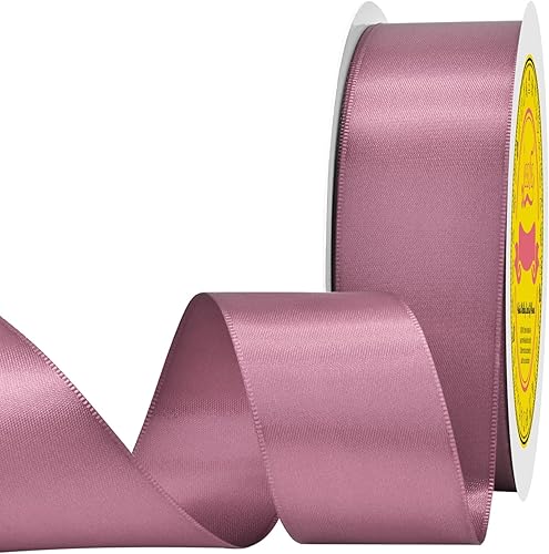 Miniatura 510 de Cinta de satén verde esmeralda de doble cara de 1-1/2 pulgadas x 50 yardas, cinta de poliéster verde esmeralda para envolver regalos, muy adecuada