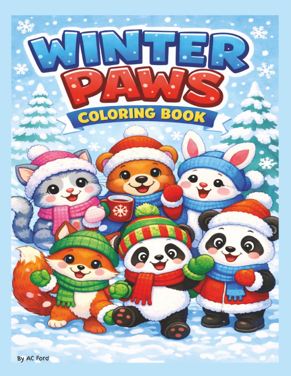 Winter Paw Friends Coloring Book